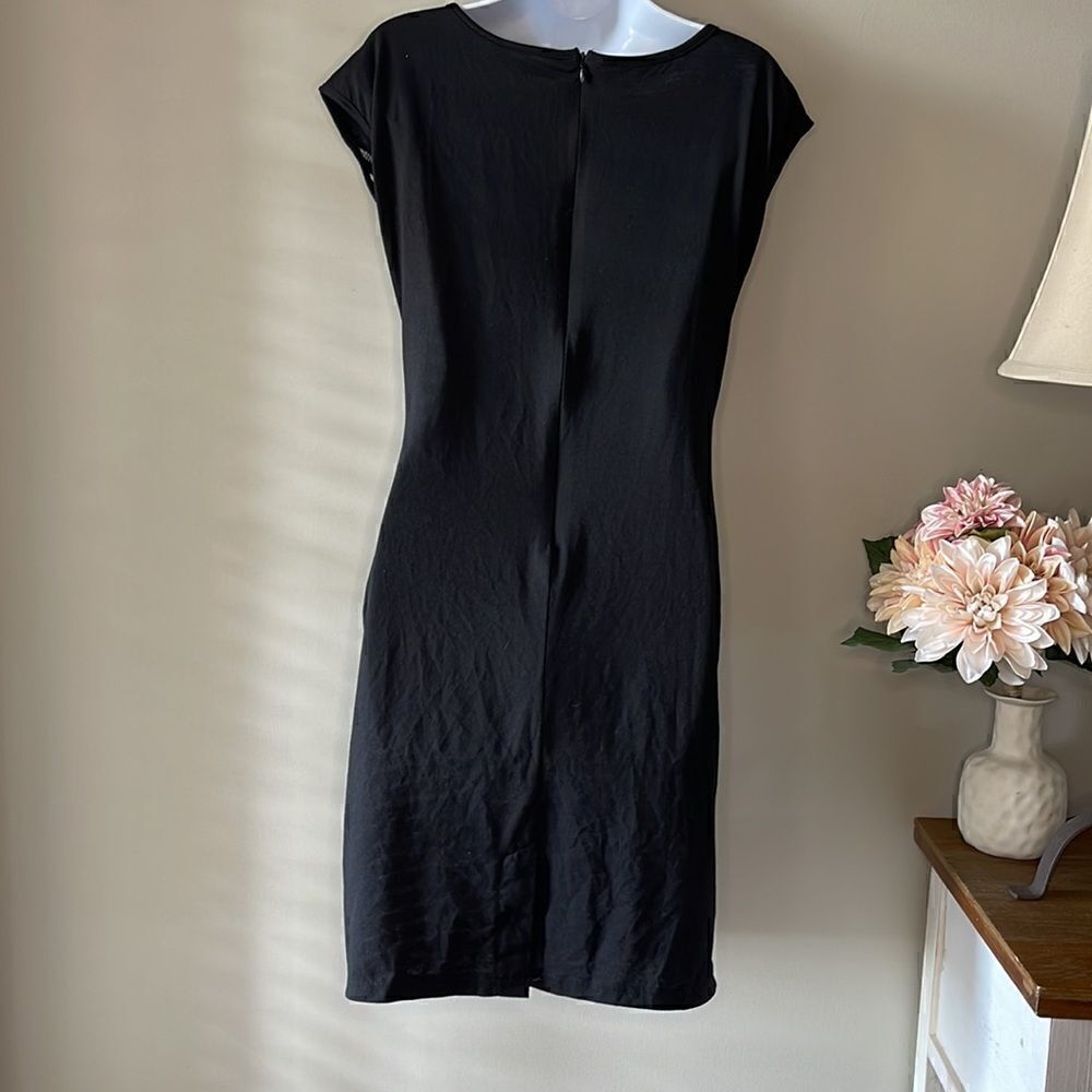 Black dress with white stripes Size Large - Picture 4 of 6
